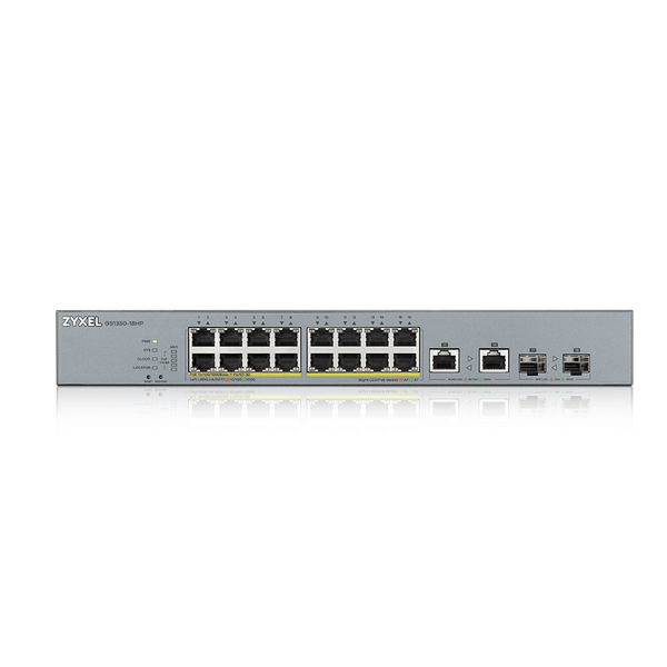 ZYXEL GS1350-18HP 18 portový spravovaný CCTV PoE prepínač, 250W