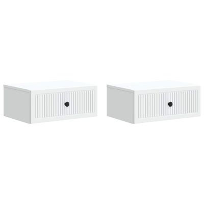 vidaXL Nočný stolík 2 pcs Biela 49 x 34,5 x 20 cm Kompozitné drevo