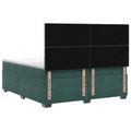 vidaXL Posteľ boxspring s matracom Tmavozelená 140 x 200 cm Zamat