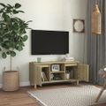 vidaXL TV stolík nohy z dreva farba dubu sonoma 103,5x35x50 cm