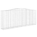 vidaXL Oblúkový gabionový kôš 400x50x160/180 cm pozinkované železo