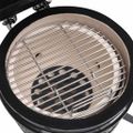vidaXL 2 v 1 Kamado gril s udiarňou keramika 56 cm čierny