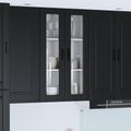 vidaXL Nástenný sklenený kabinet PORTO Čierna 60 x 31 x 100 cm