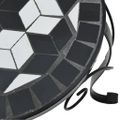 vidaXL Stojany na rastliny 3 ks čierno-biele keramika