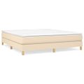 vidaXL Posteľný rám s boxspringom krémová 180x200 cm látka