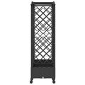 vidaXL Vyvýšený záhon s mriežkou a strechou Čierna 207 x 40 x 129 cm