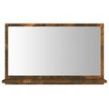 vidaXL Kúpeľňové zrkadlo dymový dub 60x10,5x37 cm spracované drevo