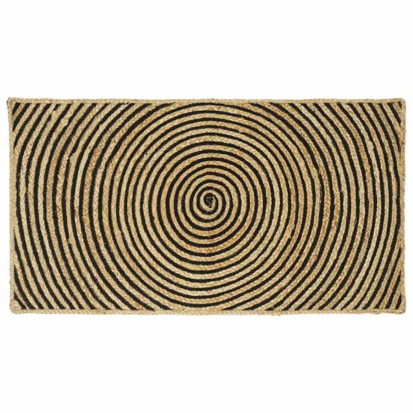 vidaXL Kusové koberce Čierna 60 x 110 cm Juta