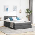 vidaXL Postel s úložným prostorem a matrací Tmavo šedá 140 x 190 cm