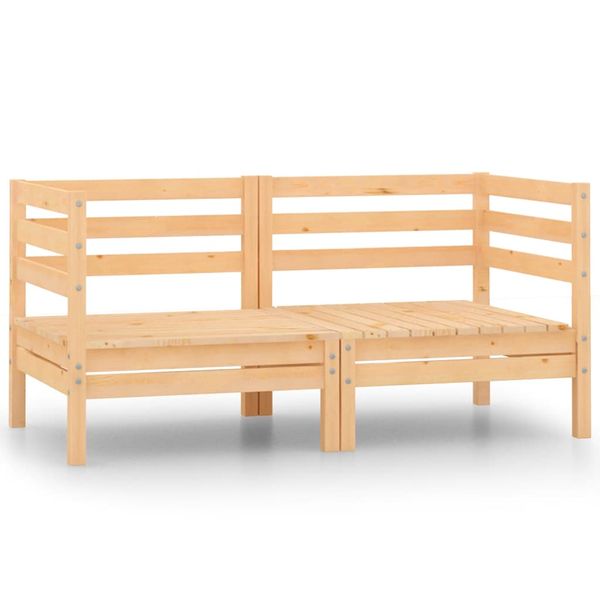 vidaXL Záhradné rohové pohovky 2 ks, borovicový masív