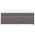vidaXL Boxspring posteľ s matracom sivá 180x200 cm umelá koža