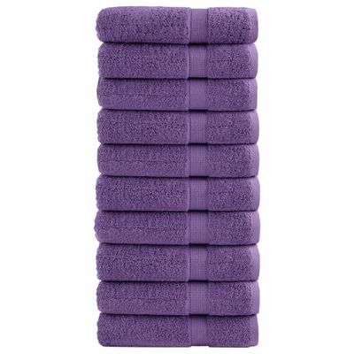 vidaXL Prémiové uteráky na ruky SOLUND 10ks fialové 50x100 cm 600 g/m2