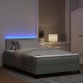 vidaXL LED box s pružinami Svetlosivá 120 x 190 cm Zamat