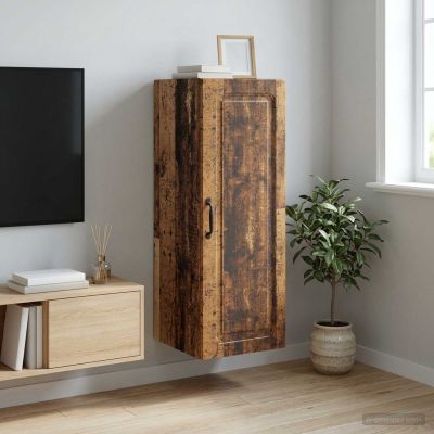 vidaXL Nástenná skrinka 33 x 34,5 x 90 cm Kompozitné drevo Staré drevo