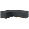 vidaXL Obal na nábytok 286 x 222 x 80 cm Tvar L Vodoodolný Čierny