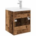 VidaXL drezová skrinka so vstavaným umývadlom a batériou Old Wood