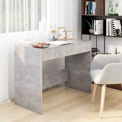 vidaXL Písací stôl, betónovo sivý 101x50x76,5 cm, kompozitné drevo