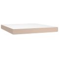 vidaXL Matrac s taštičkovými pružinami stredná tvrdosť kávový 160x200x20cm umelá koža