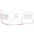 vidaXL Profesionálny párty stan+bočné steny 4x6 m, modrý 90 g/m²