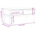 vidaXL Konferenčný stolík FLORO voskovohnedý 99x55,5x45 cm borovica