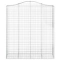 vidaXL Oblúkový gabionový kôš 7 ks 200x50x220/240cm pozinkované železo