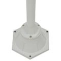 vidaXL Záhradná stĺpová lampa E27 220 cm hliníková 2 lampáše biela