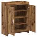 vidaXL Skriňa na topánky s úložiskom Staré drevo 73,5 x 36 x 92 cm