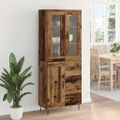 vidaXL Highboard Staré drevo 69,5 x 34 x 90 cm Kompozitné drevo