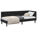vidaXL Rohový rám postele s čelnou doskou Čierna 80 cm x 200 cm Zamat