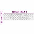 vidaXL Schodový rošt 4 ks 100 x 20 cm Strieborná Hliník Obdĺžnikový