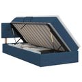 vidaXL Postel s úložným prostorem a matrací Modrá 90 x 200 cm Zamat