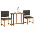 vidaXL Záhradný bistro set 3 ks Hnedá Pevné akáciové drevo