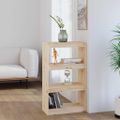 vidaXL Knižnica/deliaca stena 60x30x103,5 cm masívna borovica