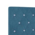 vidaXL Posteľ boxspring s matracom Tmavomodrá 90 x 190 cm Zamat