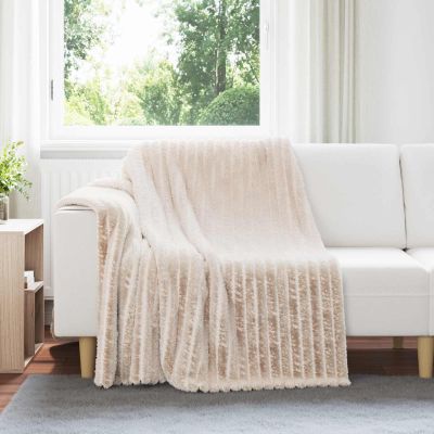 vidaXL Prikrývky na hodenie 6 pcs Béžová 200 x 150 cm Flís