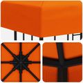 vidaXL Altánok 3 x 3 m Oranžová Polyester a oceľ 190 gsm