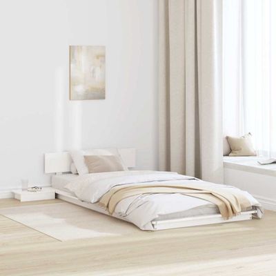 vidaXL Rám postele s čelnou doskou Biela 100 x 200 cm drevo