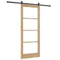 vidaXL Posuvné dvere Prírodná a čierna 86 x 211 cm