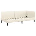 vidaXL Rohový rám postele s čelnou doskou Krémová 90 cm x 190 cm Zamat