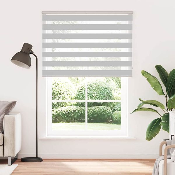 vidaXL Zebra roleta svetlosivá 160x200cm šírka látky 155,9cm polyester
