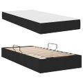 vidaXL Postel s úložným prostorem a matrací Čierna 90 x 190 cm