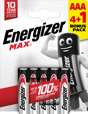 Energizer Max AAA alkalické batérie 4+1 5ks E303326200