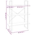 vidaXL Knižnica hnedý dub 80x30x105 cm spracované drevo