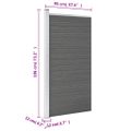 vidaXL Plotový panel WPC 95x186 cm sivý