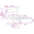 vidaXL Rám postele so skladom Dub sonoma 75 x 190 cm Kompozitné drevo