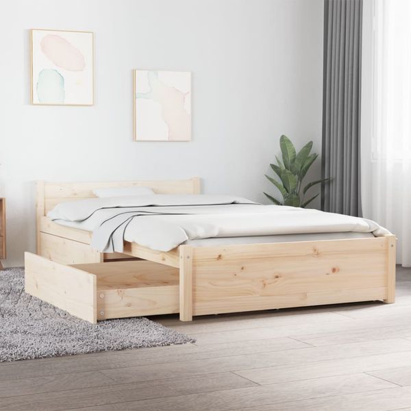 vidaXL Posteľný rám so zásuvkami 90x200 cm