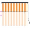 vidaXL Roleta Biela a oranžová 180 x 250 cm Textil a hliník
