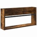 vidaXL Regál na časopisy s poličkou 2 ks Dymová dub 60 x 12 x 30 cm