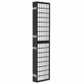 vidaXL Skladací paraván so 6 panelmi japonský štýl 240x170 cm čierny