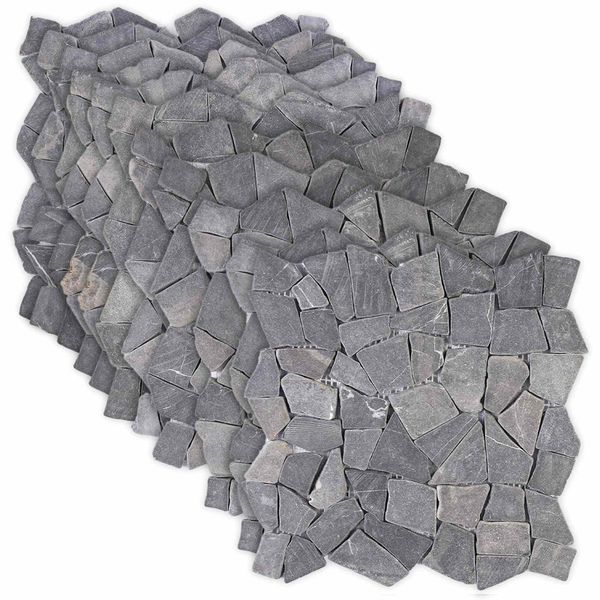 vidaXL Mozaikové dlaždice Tmavosivá 30 x 30 cm Mramor